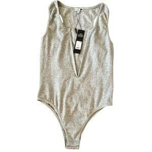 Fashion Nova Light Gray Knit Top